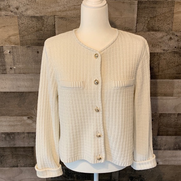 H&M Sweater Jacket with gold buttons - Picture 7 of 16